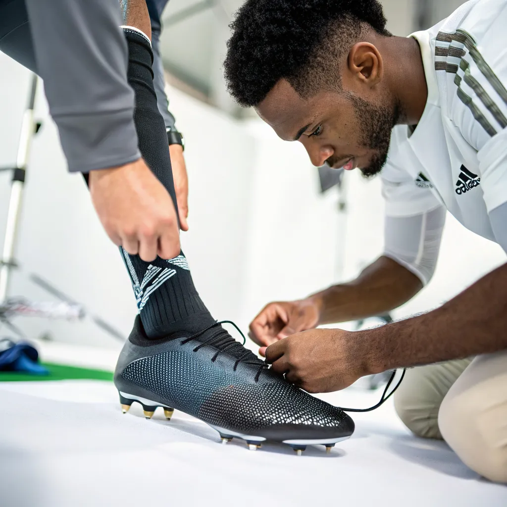Professional football boot fitting